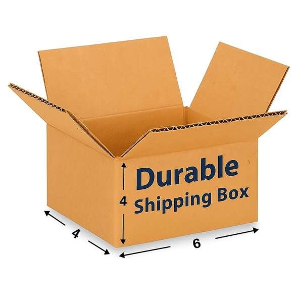 6 x 4 x 4 Inch Kraft Shipping Box (Pack of 50 pcs)